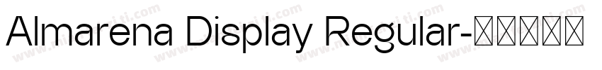 Almarena Display Regular字体转换
